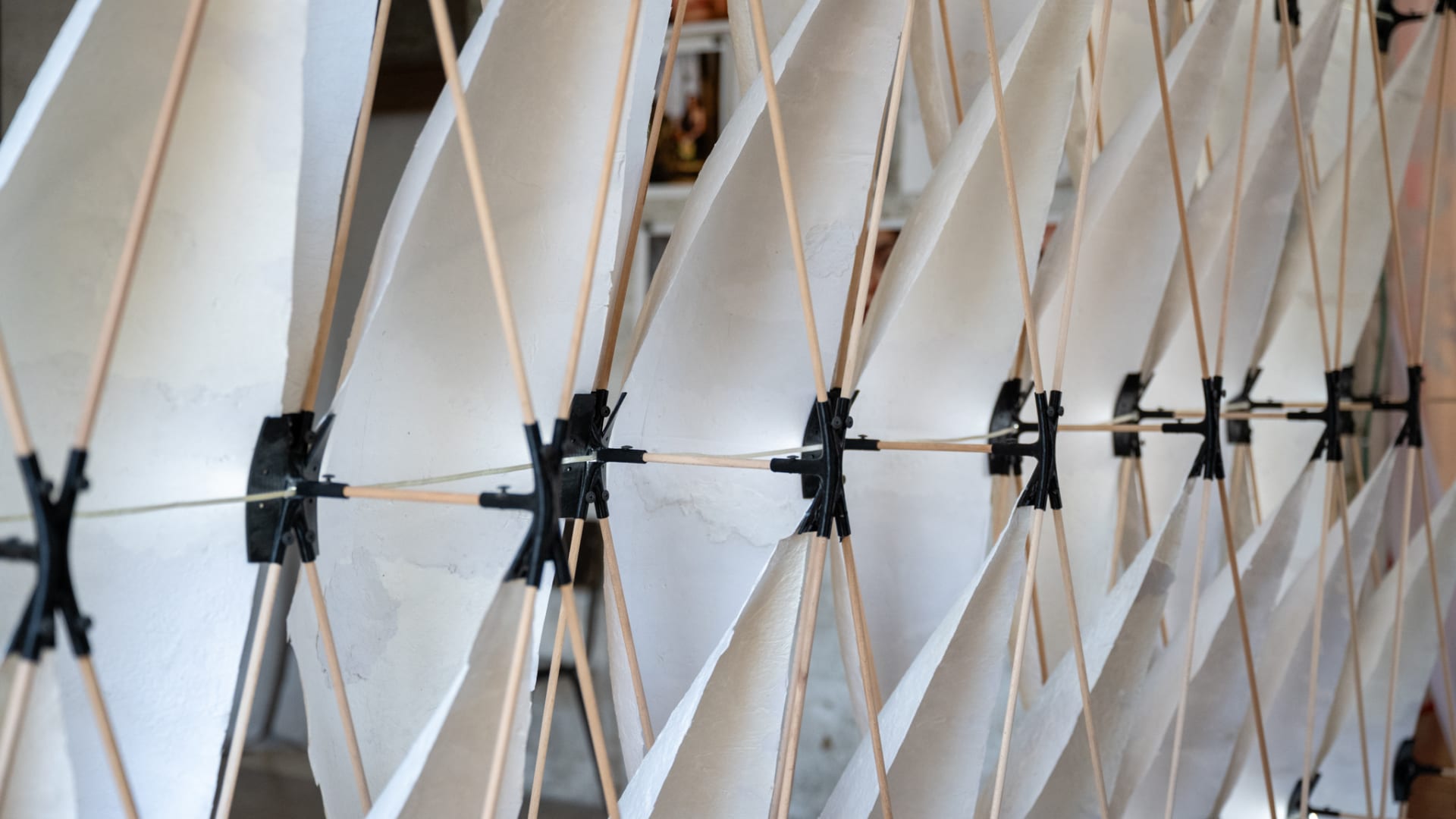 Washi Paper Pavilion — structural detail